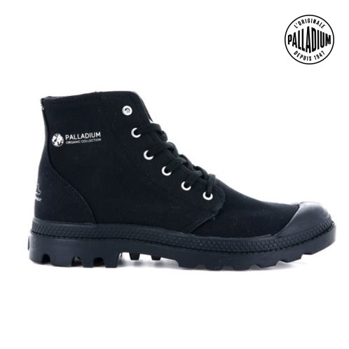 Bottes Palladium Pampa Hi Organic II Femme Noir | FR KIU546E